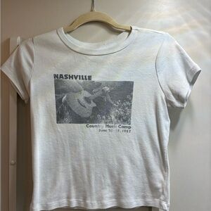 NWT White Nashville Graphic T-Shirt
